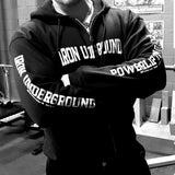 Iron Underground Training Hoodie (Black, White text)